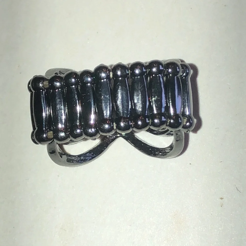 Dark Metal Infinity Boho Stretch Band Ring